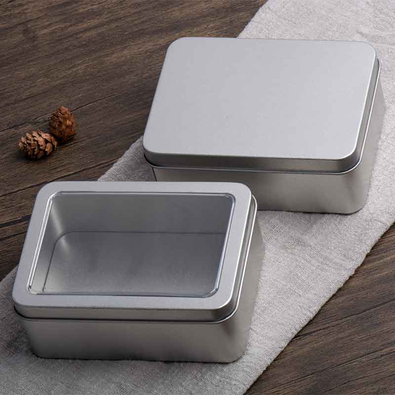 SOAP Storage Metal Box Window Gift Tin Box 125 * 90 * 48 mm